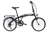 Discovery 2722, Bicicletta Pieghevole 20  Nero Opaco Unisex-Adulto, 20