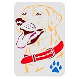 FINGERINSPIRE Stencil per cani Labrador 29,7 x 21 cm Stencil per cani Labrador Retriever per pittura stencil viso Labrador riutilizzabile per pittura su legno piastrelle carta tessuto pavimento parete