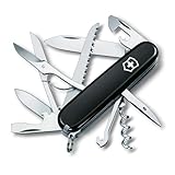 Victorinox, Huntsman, Coltellino Svizzero, Originale, Multiuso, Campeggio, 15 Funzioni, Lama, grande, Cavatappi