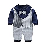 Bambino Pigiama in Cotone Ragazzi Pagliaccetto Manica Lunga Jumpsuit Tutine 3-6 Mesi