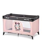 hauck Lettino da Viaggio Dream N Play - Culla Neonato Fino a 15kg - Letto Pieghevole 60x120cm - Box Bambini Leggero con Borsa inclusa - Rosa Minnie