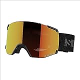 Salomon S/view, Occhiali Sci Snowboard Unisex: Campo Visivo Esteso, Acuità Visiva & Riduzione dell Abbagliamento, e Fine della Condensa, Nero, Senza Taglia