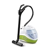 Polti Vaporetto Lecoaspira FAV80 Turbo Intelligence, Pulitore a Vapore e Aspirapolvere con Filtro ad Acqua, Funzione Eco, Pressione Max 6 Bar, Potenza 2450 W, 15 Accessori Inclusi, Bianco e Verde