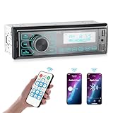 Autoradio 1 Din con Bluetooth Radio con Controllo APP Lettore MP3 per Auto Stereo Radio Supporto Bluetooth Vivavoce/USB/FM/TF/AUX/ricarica veloce Nero