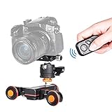 Andoer L4 PRO Kit Dolly Motorizzato per Fotocamera Aggiornato Camera Slider Dolly con Telecomando e Testa a Sfera Slider Fotocamera Ricaricabile a 3 Velocità per Fotocamera Leggeri e Telefono