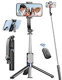 Bastone Selfie, 41   Estensibile Selfie Stick Treppiede per Smartphone con Clip Staccabile & Telecomando Wireless, Rotazione a 360° Asta per Selfie Compatibile con iPhone/Android/Samsung/GoPro