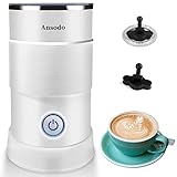 Montalatte Elettrico 600W Cappuccinatore Elettrico 5 in 1 Macchina Montalatte Automatico Schiuma Latte Calda/Fredda per Cappuccino Macchiato Caffè Latte e Cioccolata