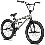 AVASTA Hesper Bicicletta per bambini Freestyle BMX da 20 pollici, con 4 Pegs, per bambini e principianti, colore: grigio