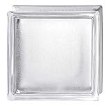 Vetromattone trasparente con effetto satinato interno Neutro Ice cm 19x19x8-6 pezzi