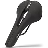 VELMIA Sella da bicicletta per mountain bike, in comoda memory foam, ergonomica, a 3 zone, per bici da corsa