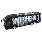 Mondo Motors - Pullman Juventus F.C. modellino giocattolo - Bus con retrocarica frizione pull back - Colore Bianco Nero - 51212