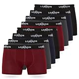 FM London (Pacchetto da 4/8) Mutande Uomo - Boxer Uomo Cotone, Aderenti e Confortevoli per l Uso Quotidiano - Boxer Hipster Aderenti per Uomo, Colori scuri assortiti (8 pezzi), L