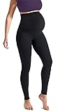 MCA Leggings Premaman Lunghi (L, Nero)