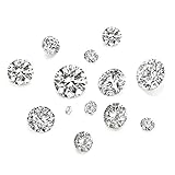 Craftdady - Pietre di zirconia cubica trasparente, strass sfaccettati cabochon sfusi per orecchini, bracciali, pendenti, gioielli fai da te e artigianato, 50 pezzi di 5 misure