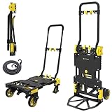 Carrello con ruote Portatutto Pieghevole 2 in 1 FOLD MAX - Utilizzabile sia come carrello che come carrelo a piattaforma completamente ripiegabile capacità di carico 70/137kg