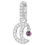 Swarovski Donna 5429774 Remix Collection Charm, Moon, Bianco, Placcatura Rodio