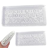 Anwangda Stampo in silicone per nail art 3D, 2 pezzi Mini 26 alfabeto Nail Design Stampo in silicone per nail art fai da te, per decorazioni epossidiche (trasparente)