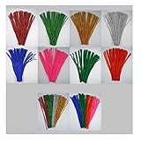 100 Chenille Craft Stems/scovolini 30 cm lunghezza 30,5 cm – Questi gambi sono prodotto e confezionato in particolare per Polybagstores Limited® Colour Mixed Pack