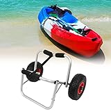 Jiubiaz Carrello per Kayak in Lega di Alluminio Kayak Ruota per Canoa Porta Barca Carrello Trasporto Carrello per Trasporto Fino a 70-80 kg per Barche Canoa o Kayak