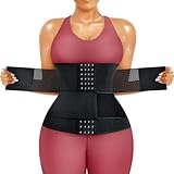 Gotoly Fascia Addominale Dimagrante Donna Fascia Dimagrante Pancia Regolabile Allenamento Waist Trimmer Belt Snellente Dimagrante Corsetto di Brucia Grassi Addominali (Nero, XXXL)