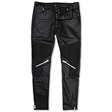 Dope Couture Foothill Tapered Moto Denim Jeans Black