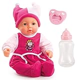 Bayer Design 94682AA, Bambola bebé interattiva con funzioni, Hello Baby con molti accessori,