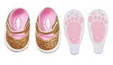 Baby Annabell Scarpe dorate con solette 710272 - Scarpe dorate lucide per bambole da 43 cm - Per bambini dai 3 anni in su