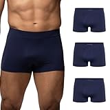 Pompea Pack 3 Pezzi Boxer Seamless in Microfibra Blu