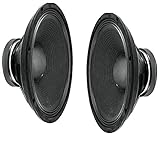 PLUG & SOUND Coppia woofer 25 cm 8 Ohm 10" pollici ** 300w x 2 ** altoparlanti 250mm 26 cm 260mm ricambi casse acustiche attive o passive black