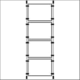 Vetrina con cavo, 4 x A4 orizzontale