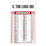 CALENDARI OLANDESI 2025 PERSONALIZZATI con il tuo logo, la tua grafica (ROSSO, 10)