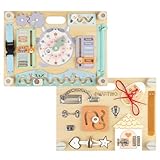 Smartwo Busy Board Montessori 2 3 4 5 Anni, Giochi in Legno per Bambini con 20 attività, Pannello Sensoriale Bambini, Tavola Montessori, Giochi Educativi Montessori, Regalo per Bambini