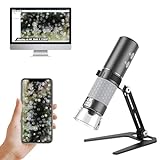 Ninyoon Microscopio WiFi 4K Stand Aggiornato Per iPhone Android PC, Microscopio Digitale USB 50-1000X Camera Endoscopio HD Wireless Per tutti i Cellulari iPad tablet Android Windows Mac Chrome Linux