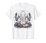 Ganesha India Induismo Elefante Dio Divinità Yoga Meditazione Maglietta