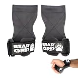 BEAR GRIP Multi Grip Straps/Hooks, Premium Cinghie/Ganci per Sollevamento Pesi, Guanti Pesanti di Alta Qualità (standard in gomma)