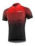 BERGRISAR Maglia da Ciclismo a Maniche Corte da Uomo, Traspirante Leggero Estiva Abbigliamento per MTB Bici 8006rosso XL