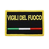 2 pezzi Vigili del Fuoco Italia Militare Ricamato Patch Badge con Gancio e Loop Backing