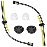 VooGenzek 2 Set Tubo Benzina Filtro Kit, Tubi Serbatoio Decespugliatore, Ricambio Universale per Tubo del Carburante, Lampadina Primer, Tubo Guarnizione, per Decespugliatore, Motosega Tagliasiepi