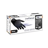 Generic REFLEXX R78 300 Guanti in nitrile NERO senza polvere - 4 gr - 300 PZ - VARIE TAGLIE OFFERTA - ALIMENTI USO ESTETICO E PER TATUAGGI (S)