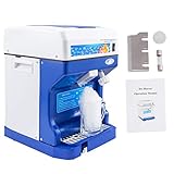 GIOEVO Macchina per Ghiaccio 120kg/H da Tavolo per Granita Frappè Sorbetto Commerciale, Macchina Ghiaccio a Scaglie Bevande Dolci Fresche 250W per Bar Gelateria Ristorante Panificio, Macchina Granita