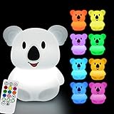 Glinrui Grande Luce Notturna Bambini Koala Luce LED bimbi e prima infanzia, Luce notte in silicone a forma di simpatico animaletto, Lampada notturna con luci cangianti per cameretta neonato - Grande