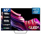 Metz Smart TV, MQE7600Z, 65", QLED, 4K, UHD, HDR 10+, Google TV, Matte Screen, Eye Care, Flicker-Free, Auto Ambient Light Sensor, HDMI, USB, Grigio