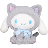 Ksopsdey Kawaii Bambola di Peluche, Cartoon Peluche Plush Dolls Anime Peluche Giocattoli Bambole Carine Giocattoli Soft Animal Doll per Bambini Adulti e Fan Compleanno Regali (Grey)