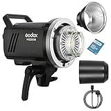 Godox MS200V Compact Studio Flash 200W GN53 5800K 2.4G, Tempo di Riciclaggio 0.1-1.3s, Bowens Mount, con Regolabile LED Modellabile Lampada (MS200)