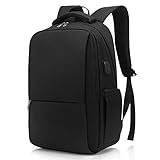 Besttravel Zaino Porta PC,Zaino PC Portatili con Anello antifurto.Zaino per Computer da 15.6 Pollici Notebook,Zaino per Laptop,Zaino Impermeabile da Uomo per Scuola,Lavoro o Viaggio-Nero