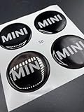 Mini Cooper Set di 4 Adesivi coprimozzi Resinati Effetto 3D 50 mm