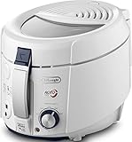 De Longhi F38436 RotoFry Friggitrice con cestello rotante angolato, Frittura Leggera, Sistema EASY CLEAN facile pulizia, Termostato Regolabile, Timer con Segnale Acustico, Capacità olio 1,5L