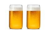 LUXU Set di 2 bicchieri da birra a forma di lattina, 590 ml, bicchieri da birra grandi, per qualsiasi bevanda e ogni occasione (set da 2)