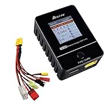 Lipo 1S-4S Lipo Balance Charger IPS Display Digital AC Smart Battery Charger for Lipo/Lihv/Life/Lipo Storage Smart Battery with 6 Interface Charging Cable