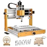 All-Metal 3018 2.0 PRO+ Fresatrice CNC con mandrino da 500 W, finecorsa e spegnimento di emergenza, da 300 x 180 x 80 mm, macchina CNC per legno, acrilico, scultura in alluminio